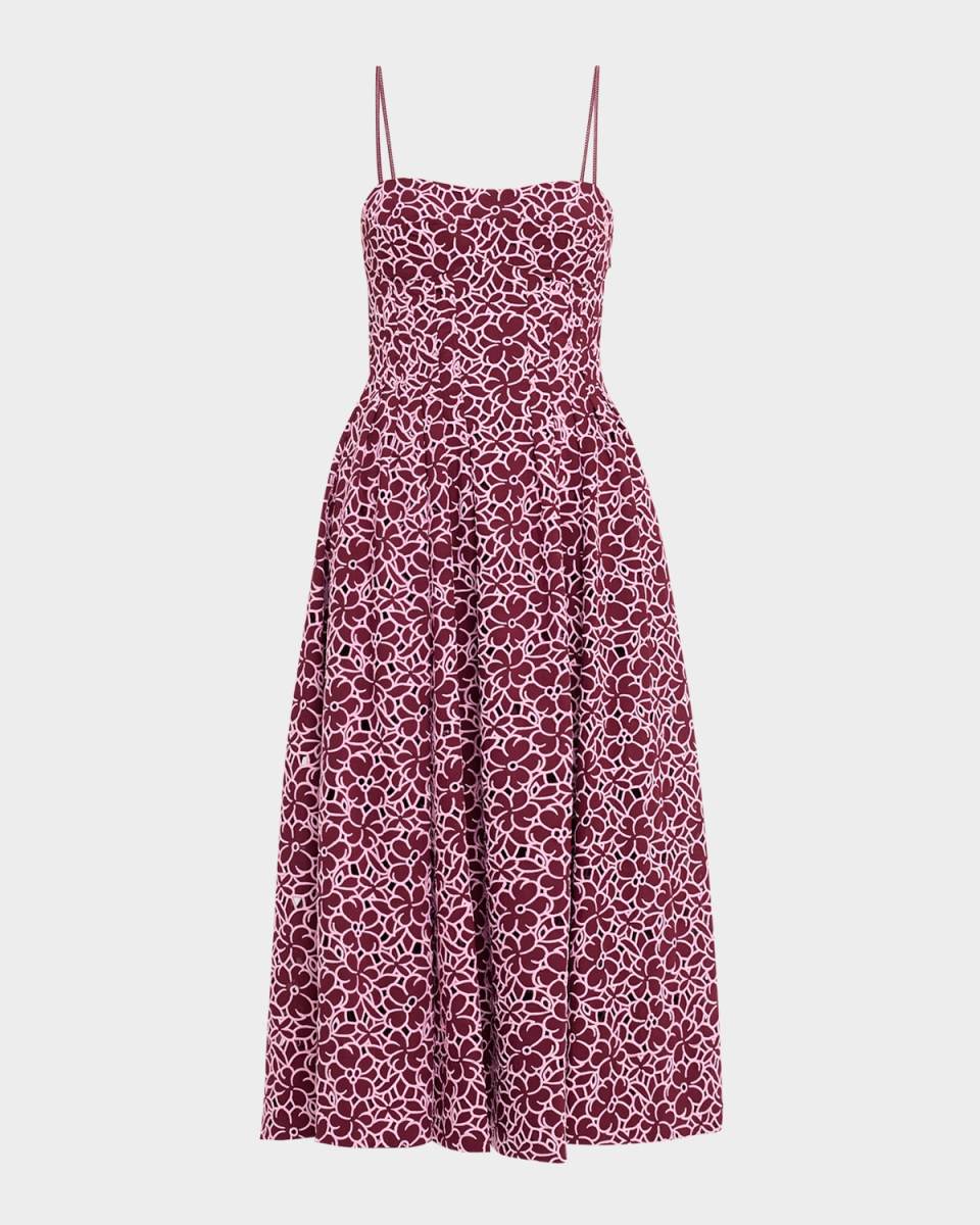 Kittiya Embroidered Sleeveless Midi Dress